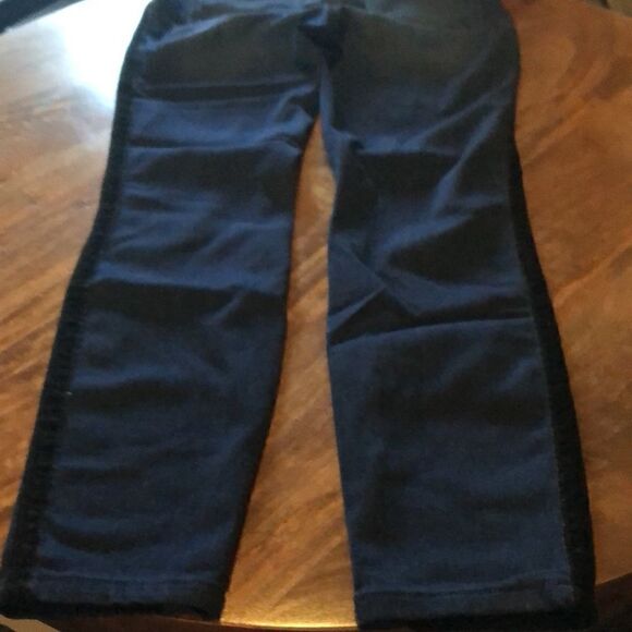 INC Denim Skinny Leg Regular Fit High Rise Jeans-black velvet stripe-Size 6 - Picture 5 of 9